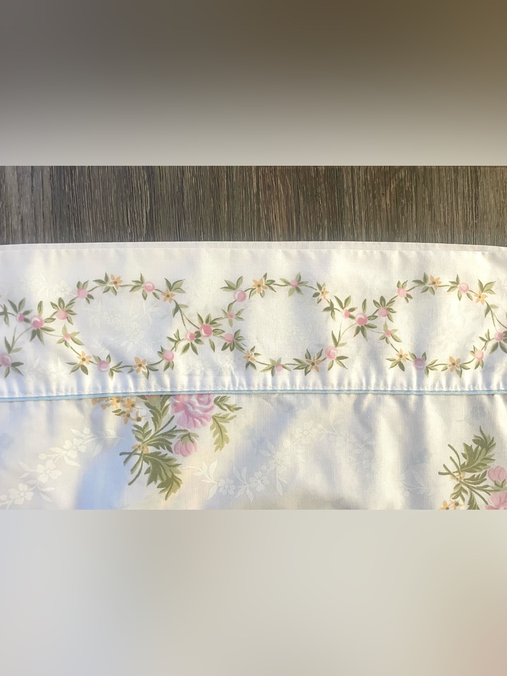 Vintage MCM Pillowcase Lady Pepperell Pink Roses Cotton Blend Standard Sz